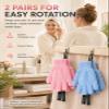 2 Pairs 3D Textured Five-Finger Exfoliating Bath Gloves, Body Scrub Shower Mitts for Cleansing, Lathering and Massage view 4