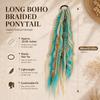 24 Inch Boho Braided Dreadlock Ponytail Hairpiece with Accessories (Black) view 2