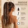 24 Inch Boho Braided Dreadlock Ponytail Hairpiece with Accessories (Black) view 3