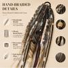 24 Inch Boho Braided Dreadlock Ponytail Hairpiece with Accessories (Black) view 4