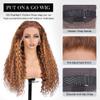 Ebarly 28 Inch Highlight Ombre Hidden Strap 360 Glueless Wigs Human Hair 360 HD Honey Blonde 4/27 Human Hair Wig With Drawstring Pre Plucked Pre Bleached 220 Density view 2