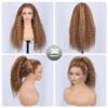 Ebarly 28 Inch Highlight Ombre Hidden Strap 360 Glueless Wigs Human Hair 360 HD Honey Blonde 4/27 Human Hair Wig With Drawstring Pre Plucked Pre Bleached 220 Density view 4