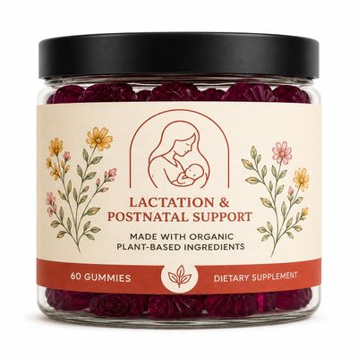 Hynvelm Lactation Support Gummies for Breastfeeding Moms,Lactation Supplement with Organic Moringa,Milk Thistle,DHA & Choline,Postnatal Daily Formula,Fenugreek Free,Vegan,Sugar Free,60 Count