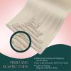 Easyouth Clip in Hair Extensions Real Human Hair White Blonde, Human Hair Clip in Extensions Blonde, 7pcs 120g, for Beginner, for Photoshoots, Double Weft Clip in Human Hair Extension view 3