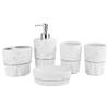 ZSRUIKJN Marble Bathroom Five-piece Kit Gargle Cup Toiletry Set view 1