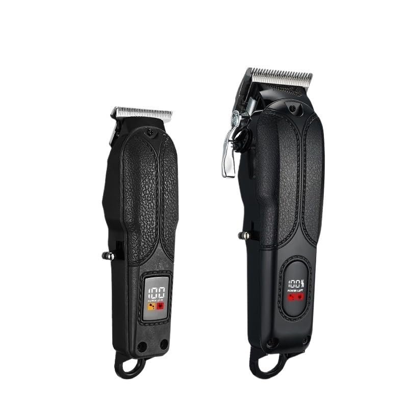 Electric Charging Pusher Adult Carving Scissors Home Barber Digital Display