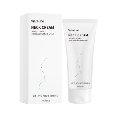Viareline Neck Cream Lifting and Firming, Hydrating Neck & Dcollet Cream, Moisturizing Skin Tightening Cream, Daily Anti-Aging Care for All Skin Types, 100g