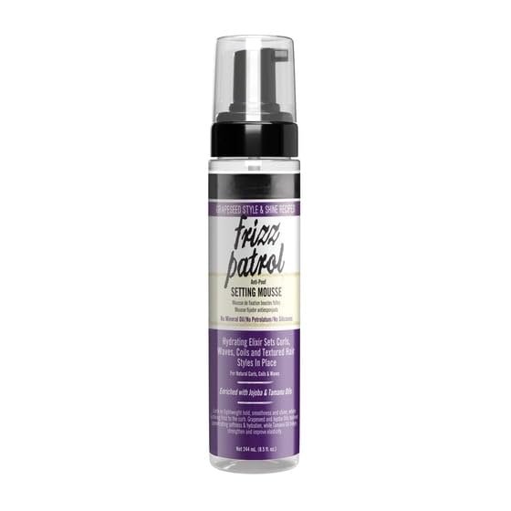 Frizz Patrol Anti-Frizz Curl Setting Hair Mousse, Curly Hair, 8.5 fl oz, 1 Pack