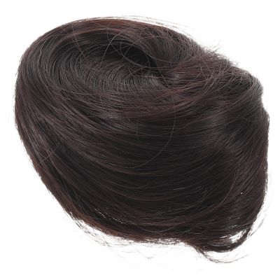 Toddmomy Donut Chignon Bun, Hair Claw Scrunchie Extension, Bun Scrunchies Updo Hairpiece, Mini Hair Wrap for Girls Prom or Dance, Light Brown