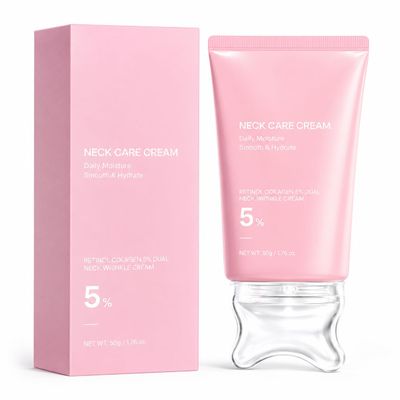 Neck Care Cream with Massage Applicator, Daily Moisture Cream (3PACK-QZLX)
