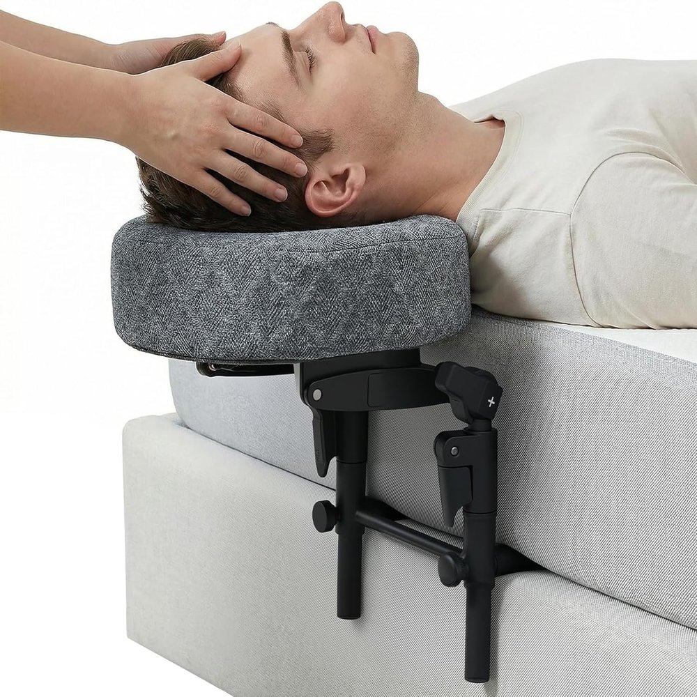 BVXVCB Massage Headrest for Bed, Massage Face Cradle at Home, Adjustable 18" Height Massage Head Holder for Sleeping Mattress, Comfortable Face Down Pillow After Eye Surgery
