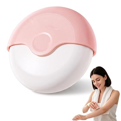 Portable 3-Layer Hair Shaver with Rotating Cover, Womens Razor for Travel (Pink)