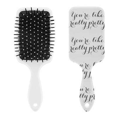 You're Like Really Pretty Funny Quote Black White Air Cushion Hair Brush With Nylon Pins, Scalp Massage for All Hair Types