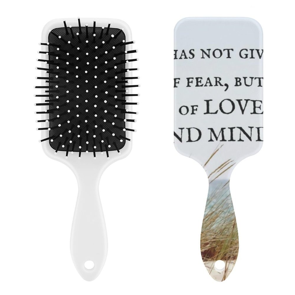 TimothyGod Has Not Given A Spirit of Fear Air Cushion Hair Brush With Nylon Pins, Scalp Massage for All Hair Types