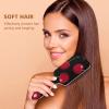Red Cherries Black Air Cushion Hair Brush With Nylon Pins, Scalp Massage for All Hair Types view 4