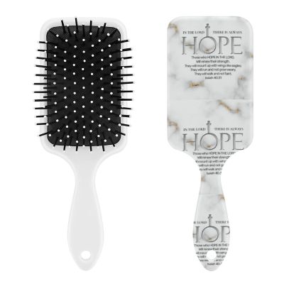 Hope in The Lord Scripture Verse Isaiah Air Cushion Hair Brush With Nylon Pins, Scalp Massage for All Hair Types