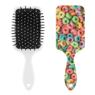 Fruit Hoops Cereal Air Cushion Hair Brush With Nylon Pins, Scalp Massage for All Hair Types