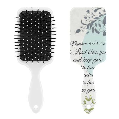 The Lord Bless You, Numbers Bible Verse Classic Round Air Cushion Hair Brush With Nylon Pins, Scalp Massage for All Hair Types