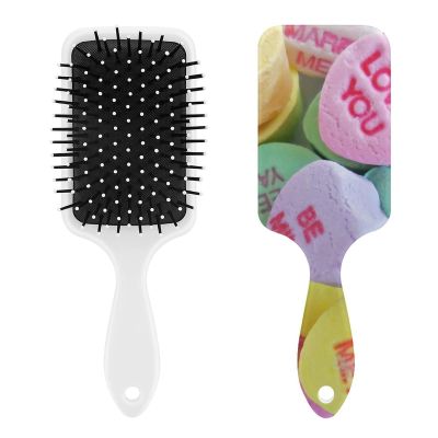 Valentine's Day Candy Hearts Air Cushion Hair Brush With Nylon Pins, Scalp Massage for All Hair Types