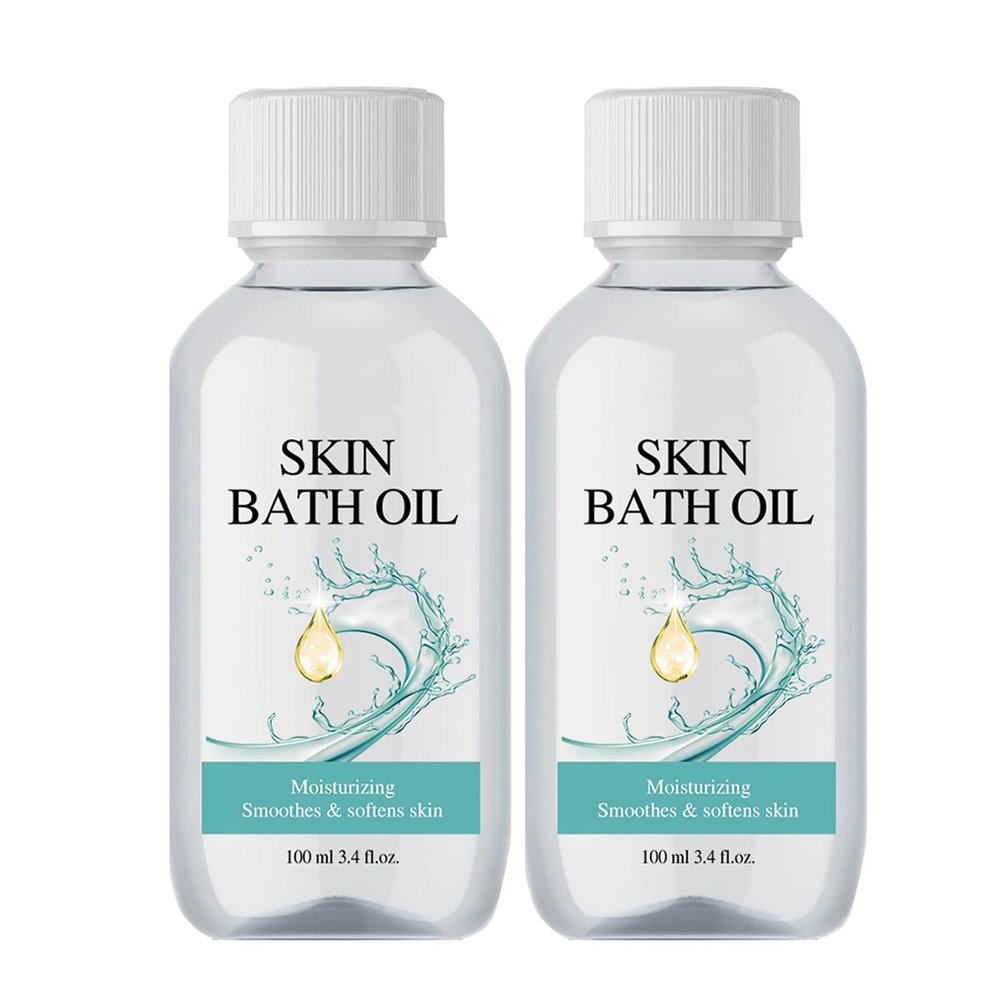 Skin Nourishing Bath Oil So Soft, Deep Moisturizing Gentle Body Oil 3.4 fl. oz Smoothes Rough Skin, Daily Shower Hydration, Full-Body Care for Dry & Normal Skins (2Pcs)