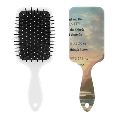 SerenityPrayer On Beach Air Cushion Hair Brush With Nylon Pins, Scalp Massage for All Hair Types