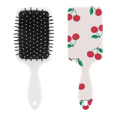 Red Cherry Air Cushion Hair Brush With Nylon Pins, Scalp Massage for All Hair Types