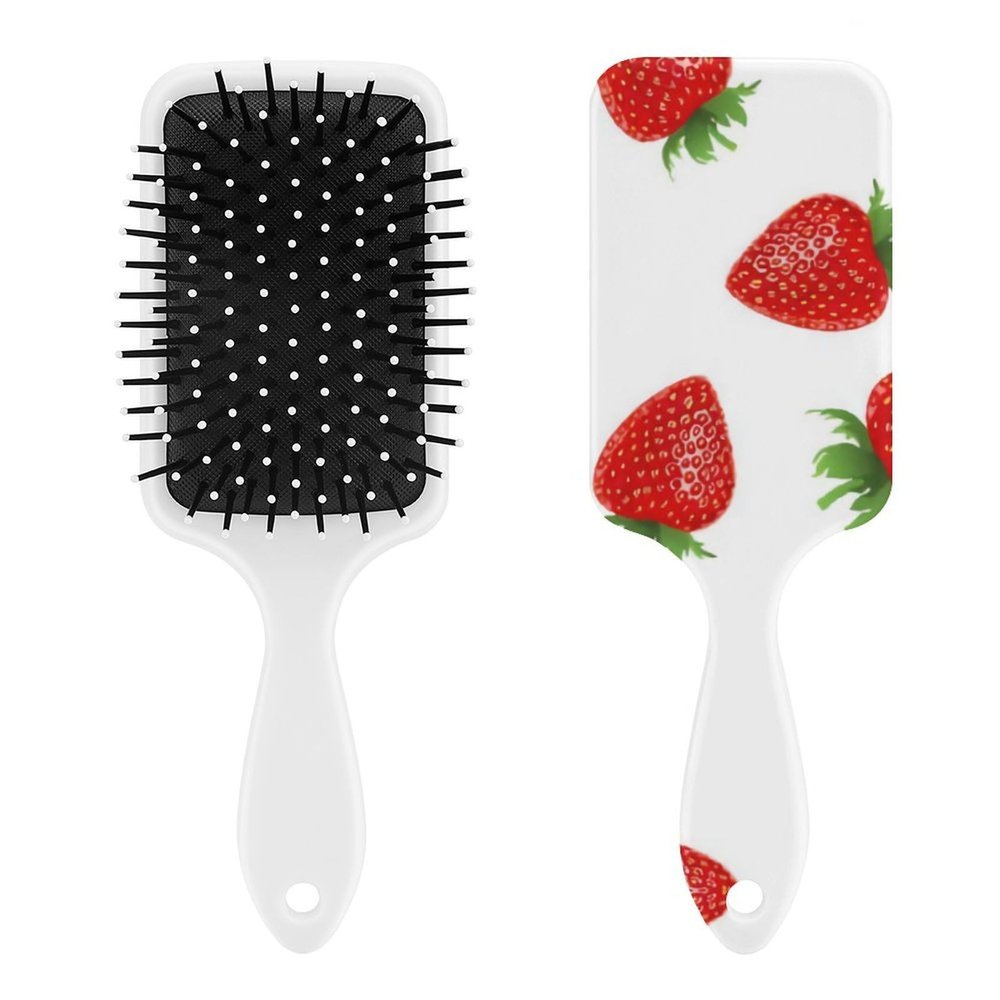 Cute Red Strawberry Air Cushion Hair Brush With Nylon Pins, Scalp Massage for All Hair Types
