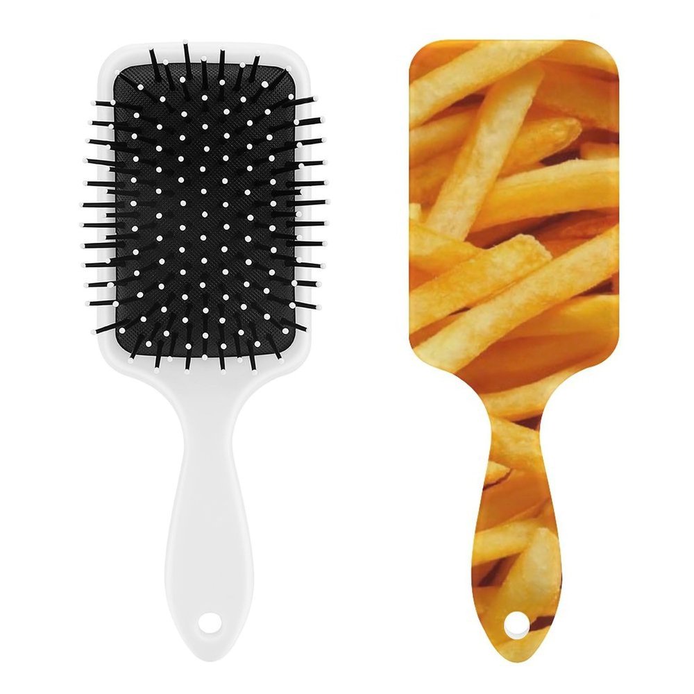 French Fries Air Cushion Hair Brush With Nylon Pins, Scalp Massage for All Hair Types