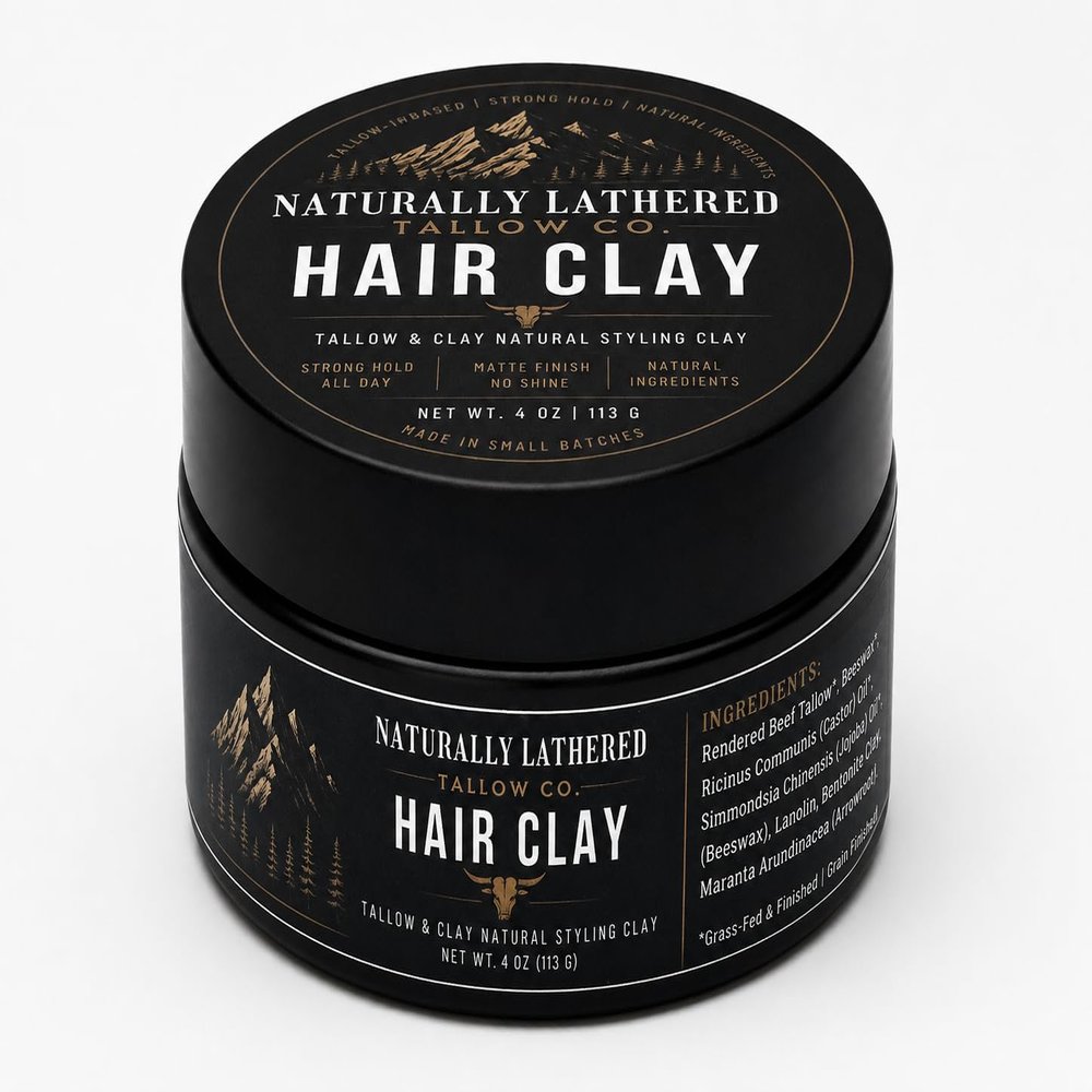 NATURALLY LATHERED Tallow Co. Hair Clay, 113 g