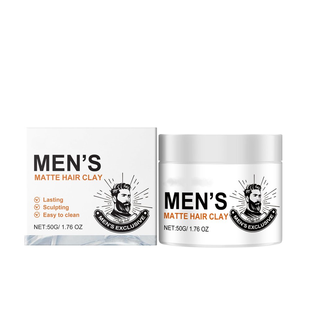 Viareline Men's Matte Hair Clay for Sculpting and Styling, 50g