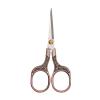 Rengue Plum Blossom Barbers Scissors, Stainless Steel Small Beard Trimming Shears 4.9 X 2.4 in, Retro Carved Handle, Portable for Sideburns Embroidery Sewing DIY Users view 1