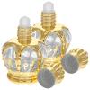 ABOOFAN 2pcs 15ml Glass Perfume Roller Bottles Leak-proof Empty Essential Oil Container with Metallic Cap Easy Dispensing Travel Accessories for Women view 1