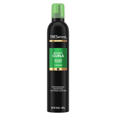 TRESemm Bouncy Curls Defining Mousse with Coconut & Avocado Oil, | Frizz Control, Professional Curl Definition & Soft Hold, 15 oz