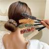 Deft Bun Twister 6Pcs Crystal hair bun maker, braiding and styling tool, lazy twisting, stick, fluffy flower accessory view 2