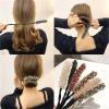 Deft Bun Twister 6Pcs Crystal hair bun maker, braiding and styling tool, lazy twisting, stick, fluffy flower accessory view 3