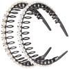 GRADENEVE 2pcs Non-slip Pearl Hair Headbands for Women and Fashion Hair Hoops Made of Pearl and Acrylic for Banquets and Parties Elegant and Chic view 1