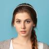GRADENEVE 2pcs Non-slip Pearl Hair Headbands for Women and Fashion Hair Hoops Made of Pearl and Acrylic for Banquets and Parties Elegant and Chic view 4