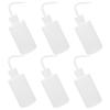 SHINYPASING 6pcs Plastic Wash Bottles 250ml Refillable Squeeze Bottles with Nozzle Caps White Scale Wash for Lab Cleaning and Washing view 1
