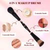 CLISPEED 4-in-1 Double Sided Makeup Brush for Travel and Daily Use Comfortable Artificial Fiber and Metal Concealer Brush Easy to Carry for Business Trips view 3