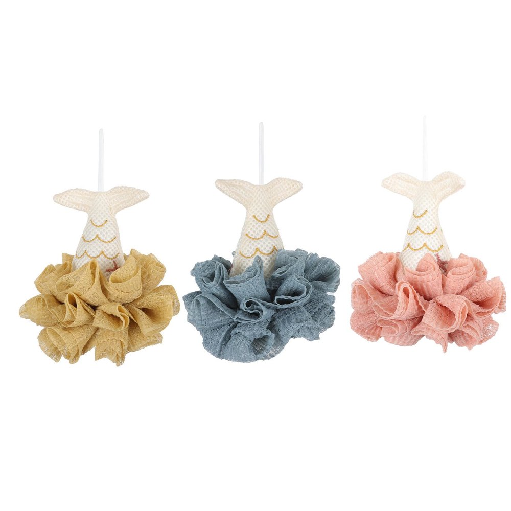 3Pcs Mermaid Tail Shower Bath Balls for Rich Bubbles