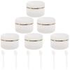 iplusmile 6pcs Reusable Leak-proof White Cosmetic Face Cream Jars 90ml Pp Material with Spoon for Travel Use and Lotion Storage view 1