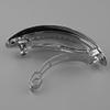 Deevoka French Hair Barrette Oval Metal Hair Clip Hairpin Hair Comb Refined Alloy Frame Strong French Clasp Smooth Design Suitable for Women Event, Silver view 2