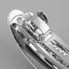 Deevoka French Hair Barrette Oval Metal Hair Clip Hairpin Hair Comb Refined Alloy Frame Strong French Clasp Smooth Design Suitable for Women Event, Silver view 3