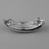 Deevoka French Hair Barrette Oval Metal Hair Clip Hairpin Hair Comb Refined Alloy Frame Strong French Clasp Smooth Design Suitable for Women Event, Silver view 4