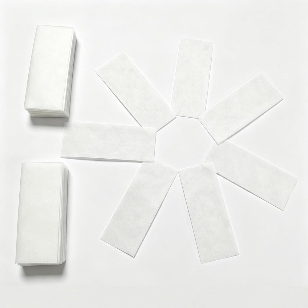 80 Piece Mini Non Woven Wax Strips (No Wax) for FaceHair Removal Wax Paper Facial Strips for Women Men - Small(1.5 x 3.8 Inch)