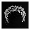 Double layer silver rhinestone hair accessories bridal tiara crown view 4