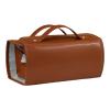 YWLUUOO Portable Leather Cosmetic Bag with 4 Clear Removable Separate Compartments Foldable Makeup Bags for Easy Travel Toiletry Bag view 4