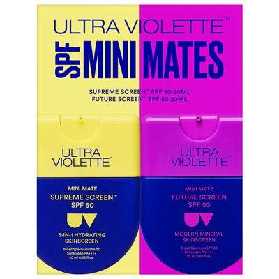 Ultra Violette SPF Mini Mates SPF 50, Hydrating & Mineral Facial Sunscreen Set