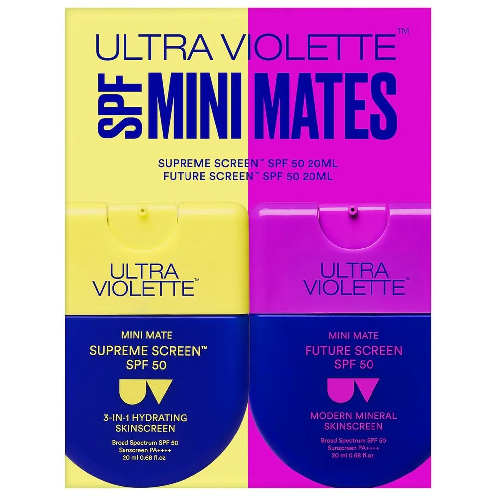 Ultra Violette SPF Mini Mates SPF 50, Hydrating & Mineral Facial Sunscreen Set