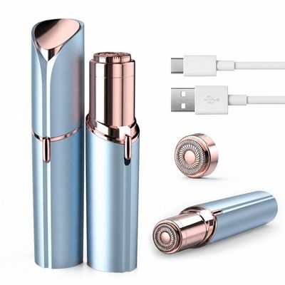 Swartisfad Facial Hair Removal for Women, Electric Painless Facial Hair Remover for Face, Lip, Chin with USB Rechargeable, Blue (1 x Replacement Head)